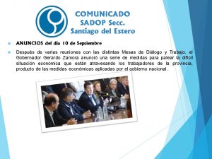 Lee más sobre el artículo Comunicado Sadop Secc. Santiago del Estero